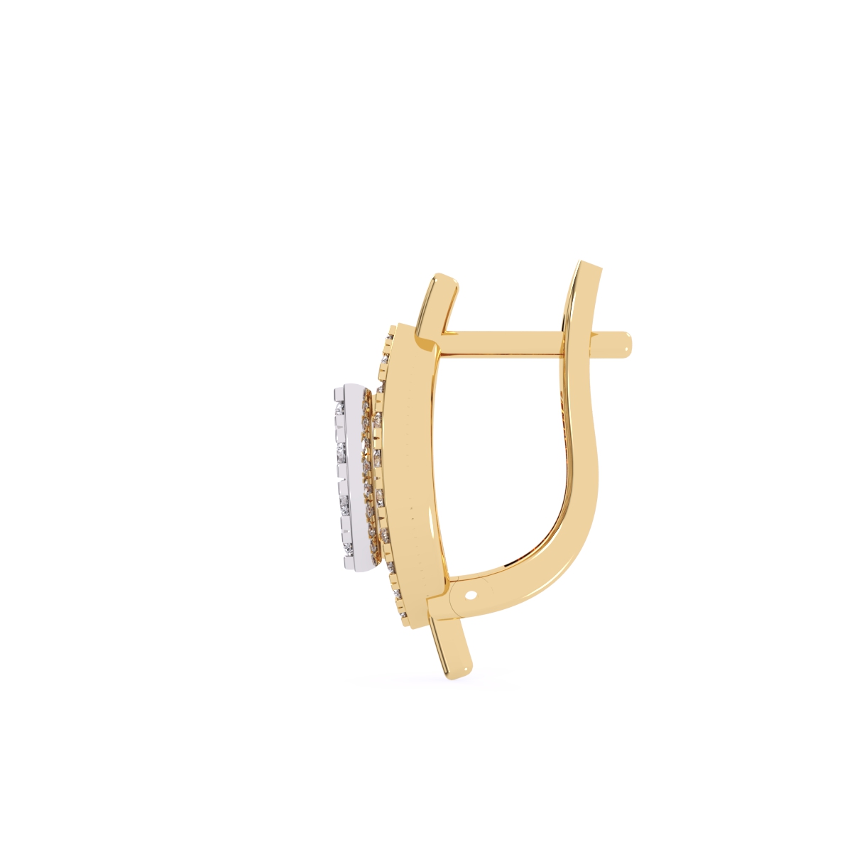 Trendy Leaf Style Cluster Hoop Earrings
